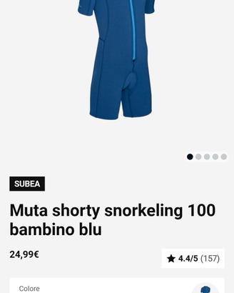 muta snorkeling bambino 12 anni 