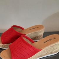 Sandali con zeppa Renda