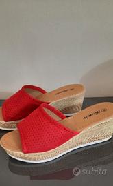 Sandali con zeppa Renda