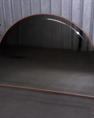 Specchiera  in legno ,mezzaluna vetro molato