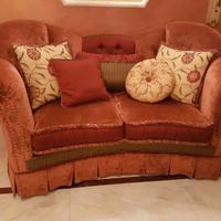 Divano velluto Tosconova arte bordeaux vintage