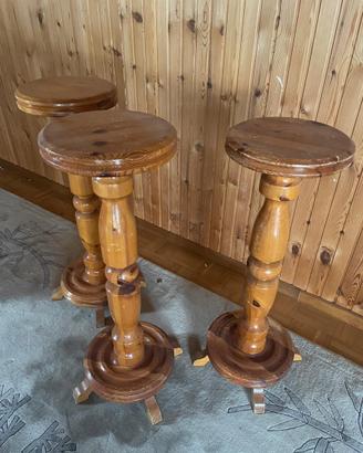 3 colonne in legno