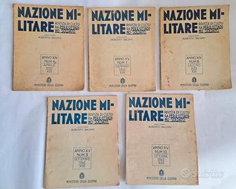 Nazione Militare - Lotto 5 riviste 1939 - 1940