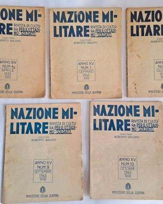 Nazione Militare - Lotto 5 riviste 1939 - 1940