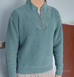 Pullover vintage L. L. Bean in Cotone Turchese