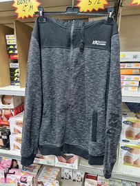 felpa con cerniera e capuccio 