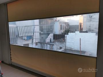 Tenda antivento in PVC / Cristal motorizzata