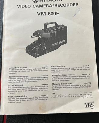 Hitachi telecamera vintage Vm600 E