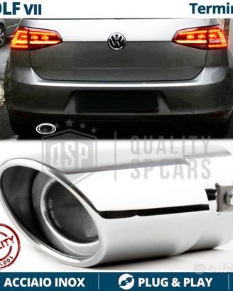 TERMINALE di Scarico per VW GOLF 7 OVALE Cromato