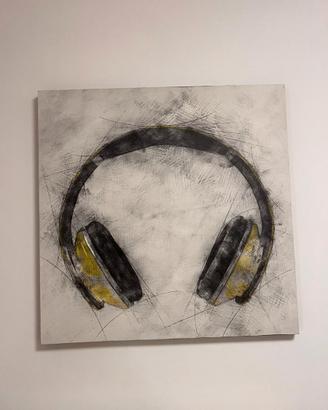 Quadro cuffie musicali