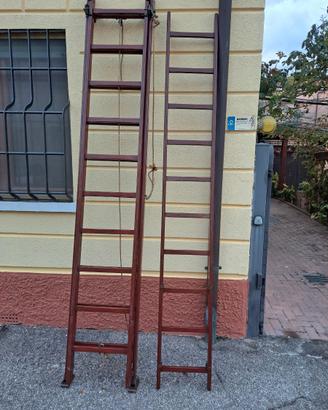 Scala in legno 3 pezzi scorrevole mt 7,20