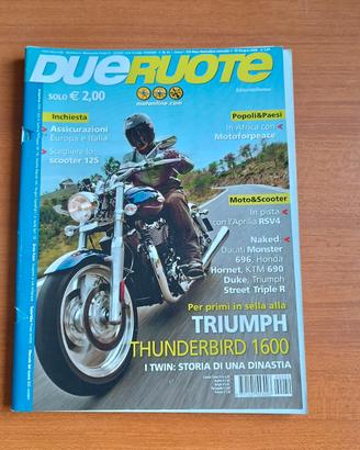 Triumph thunderbird 1600 rivista dueruote 2009 apr