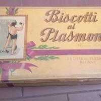 scatola in latta vintage biscotti plasmon