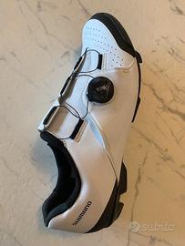 scarpe ciclismo SHIMANO XC3 BIANCHE, Taglia 43