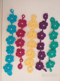 6 braccialetti  all'uncinetto  stile Cruciani 