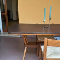 Tavolo vintage stile Ico Parisi vetro legno