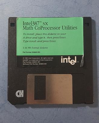 PC Floppy Disk Software - Intel 387 SX Math Coproc