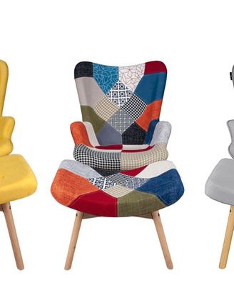 Poltrona con poggiapiedi mod. Elodie