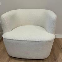 2 Poltrone bianche nuovissime girevoli