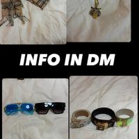 accessori cinture,occhiali, collana  e sciarpa