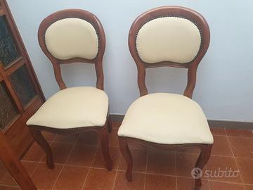2 sedie soggiorno sala da pranzo camera stile clas