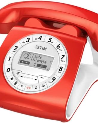 Tim Sirio Classic Telefono a Filo, Rosso (Nuovo)