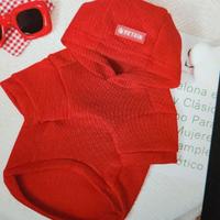 Felpa con Cappuccio Rossa Petsin per Cane - xs