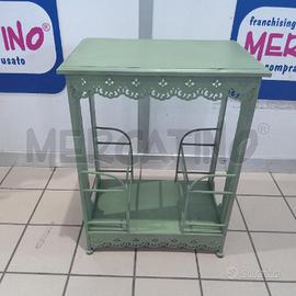MOBILETTO PORTA BOTTIGLIE METALLO VERDE