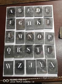 ANTICHI STENCIL ALFABETO E NUMERI 