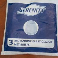 3 mutande a rete elasticizzate x pannoloni - tg. L