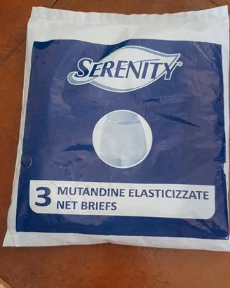 3 mutande a rete elasticizzate x pannoloni - tg. L