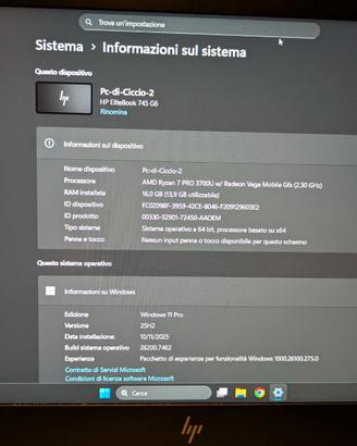 HP EliteBook 745 G6 14" - Ryzen 7 PRO / 16GB RAM