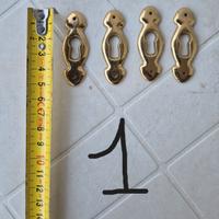 Bocchette dorate in ottone - coppia chiavi