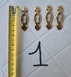 Bocchette dorate in ottone - coppia chiavi