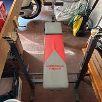 Panca piana regolabile con leg curl e extension