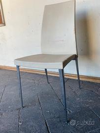 Sedia in pelle bianca