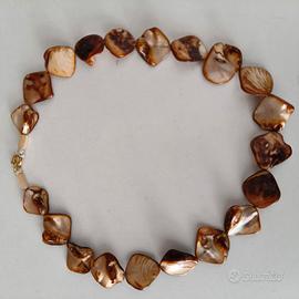 Collana Vintage da Donna in Perle di Conchiglie 