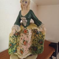 Statuetta porcellana Paul's Dama vintage antico 