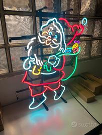 Insegna babbo natale neon