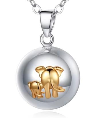 Collana Chiama Angeli gravidanza con elefantini
