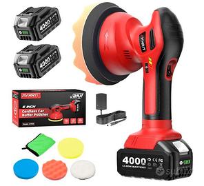 Lucidatrice Auto Senza Fili, 2x21V da 4000mAh
