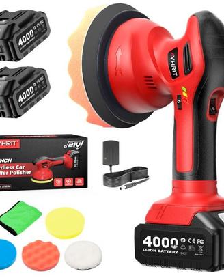 Lucidatrice Auto Senza Fili, 2x21V da 4000mAh