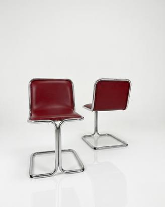 Sedie modernariato pelle design vintage bauhaus