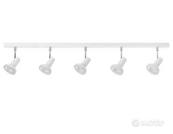 Faretto da soffitto a 5 luci , bianco/cromato