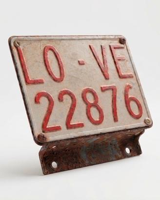 Targa da trattore agricolo vintage francese LOVE