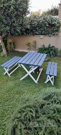 Tavolo da giardino e panche