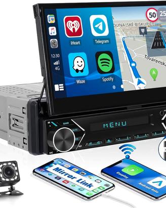 Autoradio Carplay Android Auto Single Din 7 Pollic