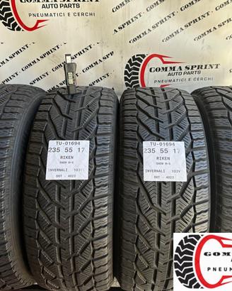 4 PNEUMATICI 235/55 R17 RIKEN INVERNALI 80%