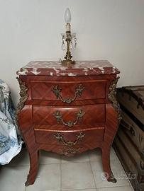 Coppia Comodini Bombati Stile Luigi XV