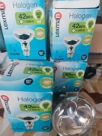 5 faretti lexman halogen 42 w luce calda 